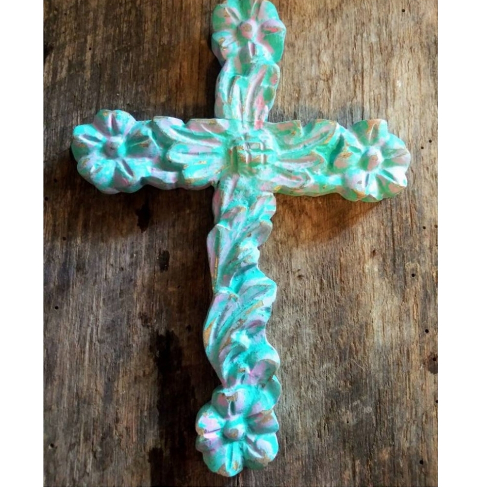 Vintage Hand Painted Crucifix